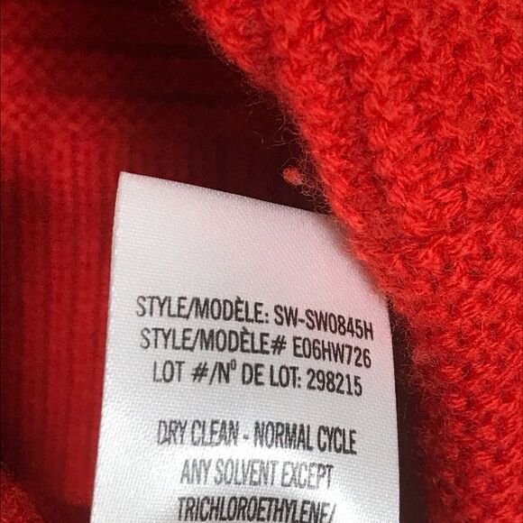 Helmut Lang Sz S Red Wool Knit Sweater - Picture 7 of 7